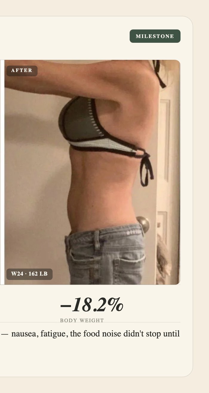Jordan, week 24 on Wegovy 1.7mg, 162 lb — 36 lb total loss